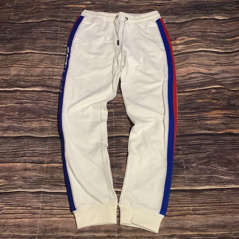 MONCLER Straight-leg Striped Tech Jersey Track Sweatpants / Joggers